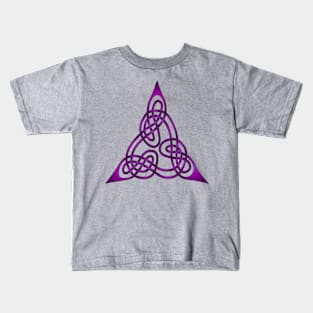 Triangle Knot With Doubled Threads Purple Kids T-Shirt